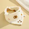 Babero para Bebé de 6 Capas de Gasa de Algodón con Forma de Pétalo Babero para Babas Babero para Recién Nacido Clase A Pañuelo Bandana Babero Antivómitos