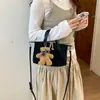 2026 Nova Bolsa de Design de Nicho Estilo Coreano Retro Bolinhas Bolsa Transversal Moda Trabalho Cotidiano Toque de Luxo Bolsa de Lona