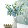 Flor de Cerejeira Artificial Flor Falsa Hortênsia Decoração de Casa Flor de Seda Paisagismo Plantio de Árvores Cenário Floco de Neve Azul Layout Arte de Flor Suave