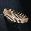 Directo de fábrica nuevo brazalete de moda europeo y americano brazalete de metal hueco con diamantes completos moda Joyería diaria joyería