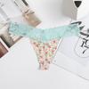 Nuevas bragas de encaje transparentes de cintura baja para mujer, ropa interior con tanga estampada, ropa interior sexy, venta directa de fábrica