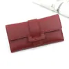 Venta al por mayor de fábrica nueva billetera coreana para mujer larga moda hebilla billetera triple bolso de mano para mujer monedero