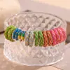 Moda Europea y Americana Nicho Elegantes Pendientes de Gota de Aceite Acero Inoxidable Chapado en Oro de 18K Color Caramelo Rueda Forma de C Pendientes de Malla para Mujeres
