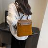 Bolso Satchel Retro para Viajar para Mujer 2024 Nuevo Mochila Coreana de Moda Nicho Gran Capacidad Piel Nobuck Bolso Kelly