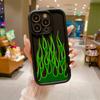 Funda Personalizada de Llama Verde Adecuada para iPhone 17 Pro Max, iPhone 14, Apple 13, Orificios Cortados con Precisión, 12/15 Premium, 11