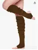 Cubierta de Pie para Yoga Danza 70cm Protección Deportiva Adulto Niños Medianos Lana Tejida Caliente Pierna Calcetines de Pie de Ballet Cubierta