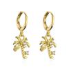 Pendientes de Cobre con Estilo Dulce y Lindo, Oro de 18 Quilates, Circonita, Elementos de Verano, Diseño Creativo de Nicho, Suministro Transfronterizo