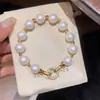 Pulseira de Pérolas Irregular Ajustável Estilo Francês, Design de Nicho, Pulseira Versátil, Luxo Leve, Sensação de Alto Padrão, Joias para Atacado