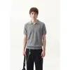 Camisa Polo Tricotada Estilo Minimalista Old Money de Alta Qualidade para Homens e Mulheres, Polo de Manga Curta com Gola Reversível de Verão15