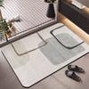 Tapete de Banheiro Moderno Simples de Lama Diatomácea para Porta de Banheiro com Amortecimento Suave, Secagem Rápida, Antiderrapante, Absorvente
