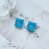 Pájaro Azul Retro Cruz de Vidrio Checo Flor Cabeza de Gato Accesorios de Material para Joyería Hecha a Mano DIY