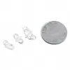 Hebilla de Plata s925 Material Hecho a Mano Hebilla de Anillo Doble Hebilla de Plata Conexión de Pulsera y Collar Hebilla Lisa de Plata Hebilla en S