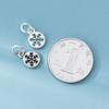 Plata de Ley 925 Plata Tailandesa Antigua Colgante Copo de Nieve Pulsera DIY Colgante de 10 mm Cuerda Tejida a Mano Accesorios de Material S1128