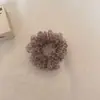 Estilo coreano preguiçoso rede estampa de leopardo anel de intestino pequeno elástico de cabelo fofo retrô para coque acessórios de cabelo