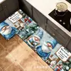 Tapete de Veludo Cristal Antiderrapante para Cozinha de Natal Decoração Festiva para Sala de Jantar Tapete de Chão Resistente à Sujeira Resistente ao Desgaste Fácil de Limpar Pode Ser Personalizado