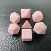 Conjunto de Dados Poliédricos D&D com Padrão de Mármore, Cores Misturadas, Transparente, D4D6D8D10D12D20 Lados, Tabuleiro Coc, Conjunto de Sete Peças