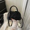 Bolso de Mano con Forma de Concha de Color Sólido Estilo Coreano, Simple y Elegante, para Niña, Bolso Texturizado de Moda, Nuevo Modelo 2026, Bolso de Hombro Cruzado