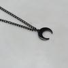 Collar de Luna Creciente Negra Colgante Minimalista de Brujería Joyería Celestial Gótica Exquisito Collar de Luna Venta al por Mayor