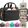 Neceser de Viaje para Mujer, Organizador de Maquillaje Multifuncional Colgante con Bolsillos Transparentes y Compartimentos