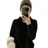 26 Suéter de Punto con Capucha 100% Lana Nuevo Otoño/Invierno para Mujer, Estilo Casual Corto Holgado, Top Juvenil y Versátil