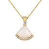 Colar de Jade Feminino Método Antigo Artesanato em Ouro Incrustado Imitação de Jade Natural Hetian Pingente Temperamento Pequena Saia Pingente de Jade Presente