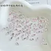 Pedras de strass para nail art K9 rosa claro de fundo chato, pedras de strass mini rosa irregulares brilhantes imitação Swarovski para decoração de unhas