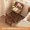 Mesa Dobrável de Madeira Maciça, Mesa Infantil, Mesa para Computador Doméstica de Quarto, Mesa de Escritório Simples, Mesa de Jantar Dobrável Portátil de Madeira de Borracha