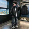 Jaqueta de outono para meninos 2026 novo estilo, legal e estilosa para meninos mais velhos, jaqueta infantil da moda para primavera e outono