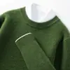 Suéter de Punto Grueso con Cuello Redondo para Hombre Otoño e Invierno Lujo Ligero Negocios Cuello Redondo Suéter de Cachemir para Hombre Suéter Básico para Hombre