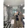 [em estoque] Conjunto VC Clássico Pied-de-Poule Feminino Inverno Espessado Saia Elegante Retro