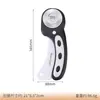 Huajiaji Cortador Rotativo de Tecido de 45mm Cortador Manual de Roda Cortador de Couro Cortador de Papel Corte de Linha Curva Ondulada