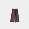 Nova saia-calça cropped feminina de cânhamo puro estilo chinês casual solta respirável com estampa old money FSY60189
