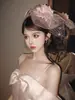 Chapéu de rede preto retrô estilo francês, acessório de cabelo, adereço para foto de aniversário, presilha de cabelo feminina, adorno de cabeça vintage estilo chinês