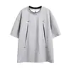 Top Versátil de Patchwork Moderno de Corte Holgado con Diseño Desestructurado Estilo Americano, Camiseta Casual de Manga Corta para Hombre, Verano