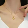 Collar de Perlas de Concha Cadena Dorada para Clavícula Cadena Cruzada para Mujer