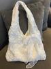 Bolsa de Lona com Flor de Renda Estilo Zhao Lusi para Mulheres 2025 Nova Grande Capacidade Trabalho de Aula Roupa Bolsa Tote de Ombro