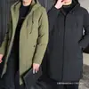 26 estilos de jaquetas de algodão de comprimento médio para o inverno, importadas, tamanhos grandes M-8XL, para homens, casacos de algodão com capuz, estilo coreano, slim fit, tamanhos grandes, espessados para aquecimento