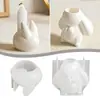 Portavelas de Conejo de Aromaterapia de Yeso DIY Molde de Silicona Molde para Velas de Conejo de Pascua En Stock Venta al por Mayor