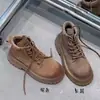 Botas Martin de Ante para Mujer Estilo Otoño/Invierno Suela Gruesa que Aumenta la Altura Estilo Británico Botas de Caña Alta Estilo Otoño/Invierno Marrón Cálido Botines de Moda