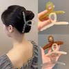 Horquilla grande de 13 cm con forma de tiburón para niña, accesorio para el cabello con diseño de gelatina, ideal para la parte trasera de la cabeza.