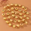Alta Solidez del Color Textura Tejida Bola de Hilo A Través del Agujero Cuentas Método Antiguo Retro Cuentas Espaciadoras Doradas Cristal de Bodhi Accesorios con Cuentas Venta al por Mayor