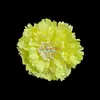 Cabeza de flor de clavel artificial de 9 cm con fleco de tela, arreglo floral para el Día de la Madre, cabeza de flor para decoración de bodas al por mayor