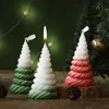 Molde de Silicona para Vela de Árbol de Navidad DIY Vela Aromática Navideña Velas de Fiesta Yeso Adornos Decorativos Molde de Silicona