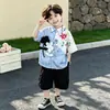 Conjunto para Niños 2026 Verano Nuevo Estilo Camisa Estilo Chino para Niños Ropa de Verano Delgada de Manga Corta de Moda para Bebés