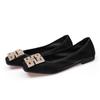 Zapatos Planos Cuadrados para Mujer Amazon Transfronterizos 2026 Estilo Nuevo Poco Profundos sin Cordones Zapatos de Abuela con Hebilla de Pedrería