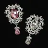 Acessórios para Joias DIY de Pedra Preciosa Metal Base de Flor Fivela de Strass Pingente de Gota D'água Ornamentos de Liga Acessórios para Cabelo Acessórios de Decoração para Roupas