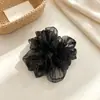 Goma para el pelo tipo burbuja floral súper transparente para mujer, esponjosa y única para coleta, estilo coreano, diadema de encaje para el pelo