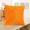 Capa de Almofada de Pelúcia para Casa Sofá Cabeceira Almofada Macia Quarto Cor Sólida Atacado Suporte Lombar Padrão Geométrico Macio