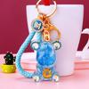 Chaveiro de Carro Urso da Sorte da Maré Nacional Pingente de Bolsa Feminina de Cristal Fofo Anel de Chaveiro Diamante Pendurado Presentes