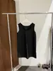 [No se aceptan devoluciones ni cambios] Vestido sin mangas minimalista versátil estilo francés con bordado de onda perezosa para el trabajo Lya803